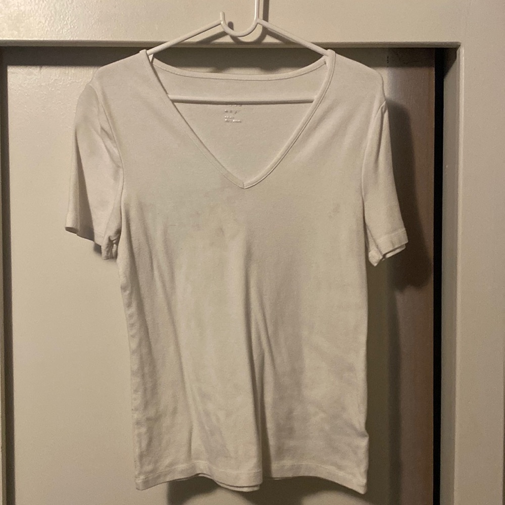 White T-shirt v neck. Medium.
